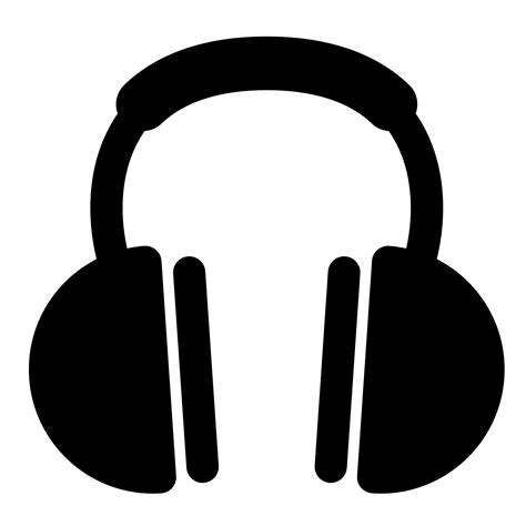 headset png black and white - Clip Art Library