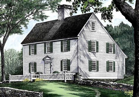 Saltbox Style Historical House Plan - 32439WP | Architectural Designs - House Plans