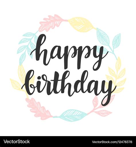 Happy birthday greeting card design template Vector Image