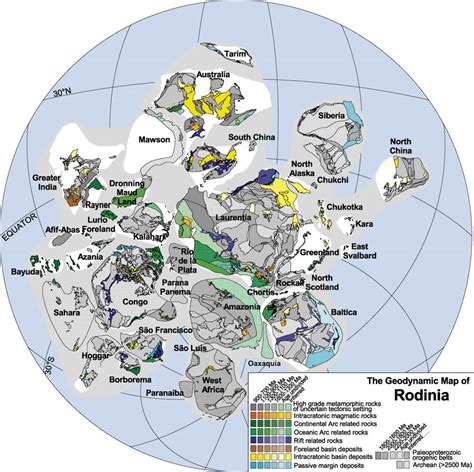 A simplified (and reduced) Rodinia Map with legends. | Download ...