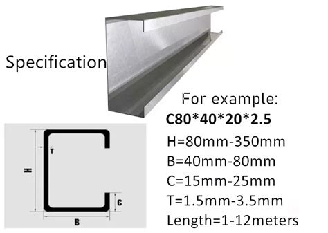 Standard Length Of C Purlin Steel C Profile Purlins Price, 52% OFF