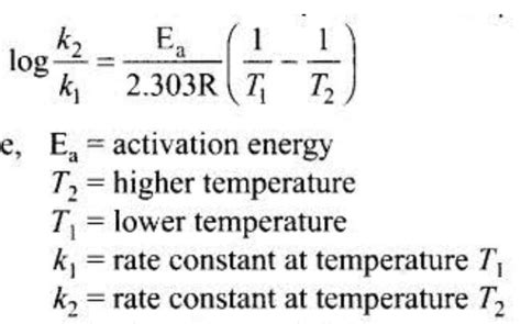 Chemical kinetics activation energy formula - Brainly.in