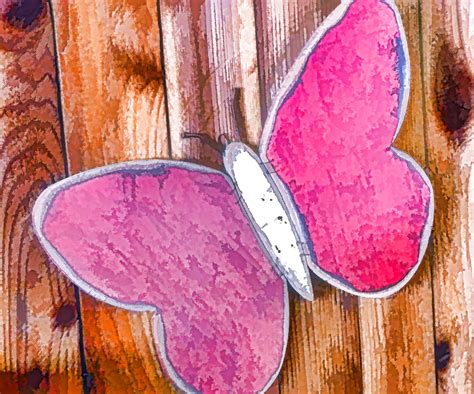 Pink Butterfly Decoration Free Stock Photo - Public Domain Pictures