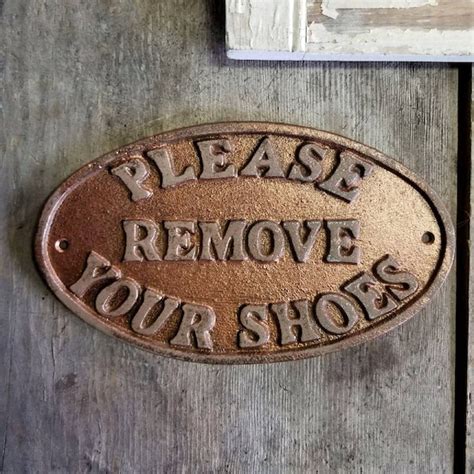 Remove Shoes Sign - Etsy