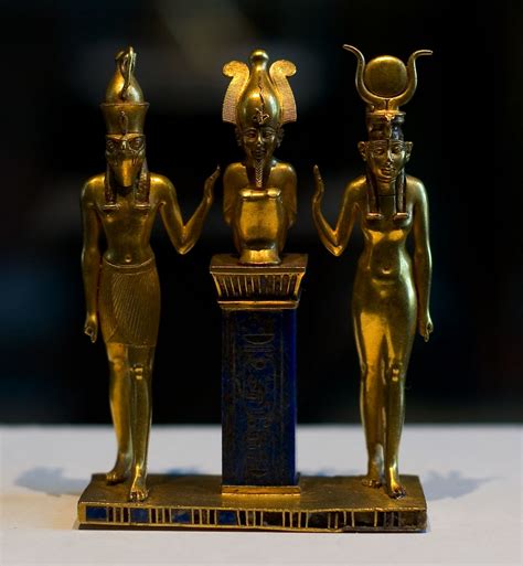 Gold Statue of Horus, Isis and Osiris | A cool wee egyptian … | Flickr