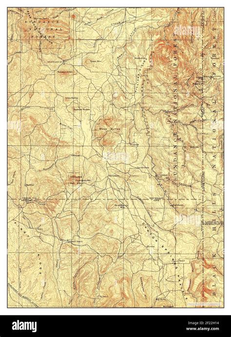 Sundance, Wyoming, map 1902, 1:125000, United States of America by Timeless Maps, data U.S ...