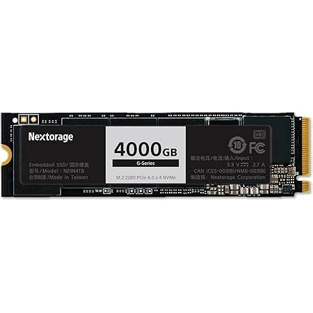 Amazon.com: Nextorage Japan 4TB NVMe PCIe Gen.4 M.2 Internal SSD (Read Speed up to 7300MB/s ...