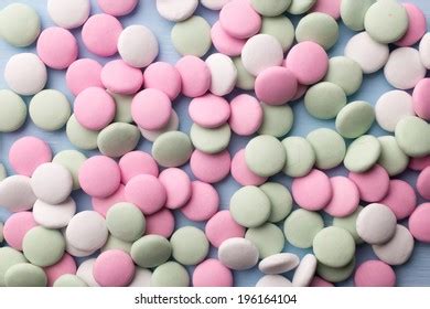 Small Round Candycolored Pastels On Pastel Stock Photo 196164104 | Shutterstock