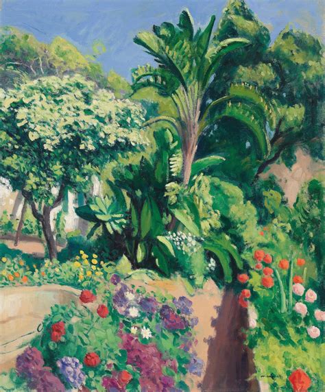 Albert Marquet (France 1875-1947) The Flower Garden (in Algiers C. 1943-1945) oil on canvas 65.5 ...