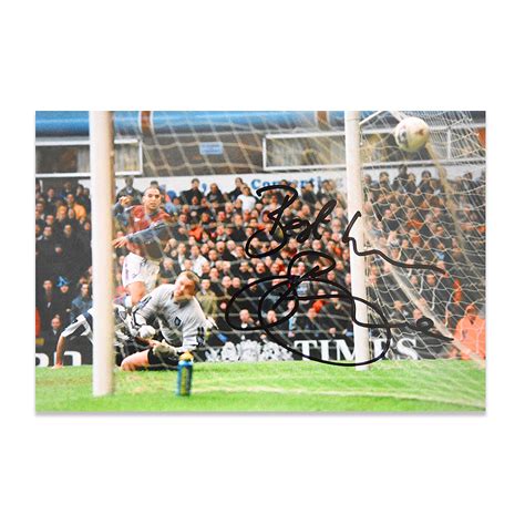 Stan Collymore Aston Villa Goal Signed Large Photograph - PlayOnPro