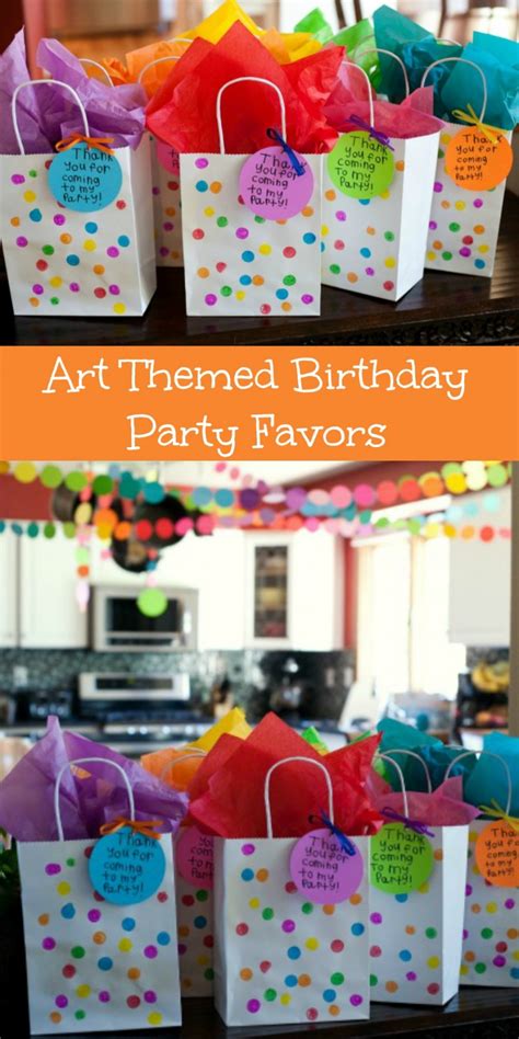 Fun and, Usable Art Themed Birthday Party Favors - Evolving Motherhood