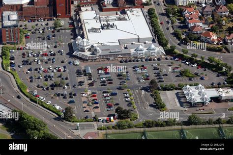 aerial view of Morrisons Supermarket in Southport, Lancashire Stock ...