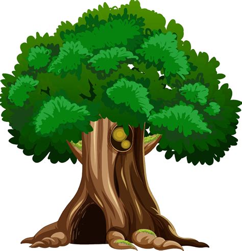 Big tree isolated cartoon 8337113 Vector Art at Vecteezy