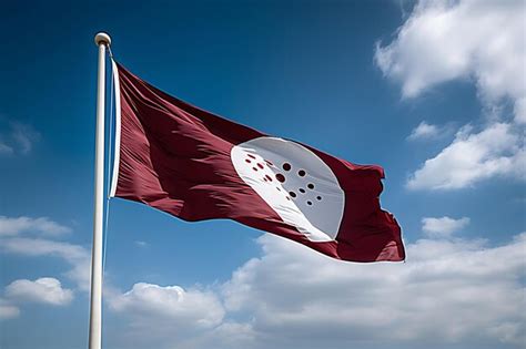 Premium AI Image | Qatar flag photo