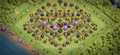 Trophy (Defense) Base TH10 with Link, Hybrid - Clash of Clans 2023 ...