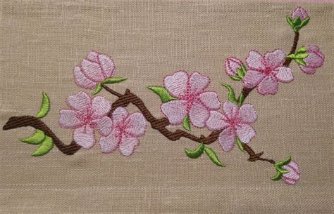 Cherry Blossom Sakura flowers machine embroidery designs SET iridescent 2 Color awesome flower ...