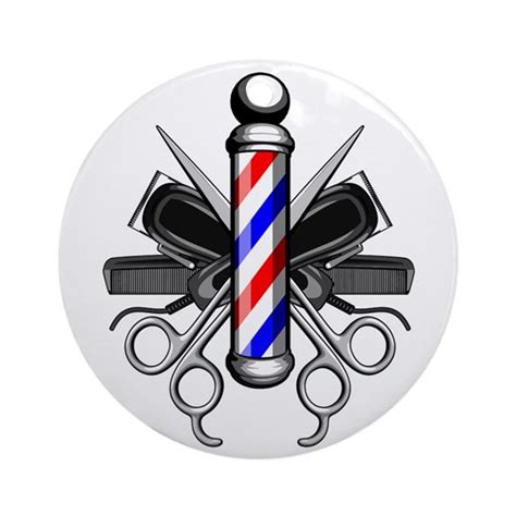 Barber Logo Round Ornament by Rotntees - CafePress | Barber logo, Barbershop design, Barber shop ...
