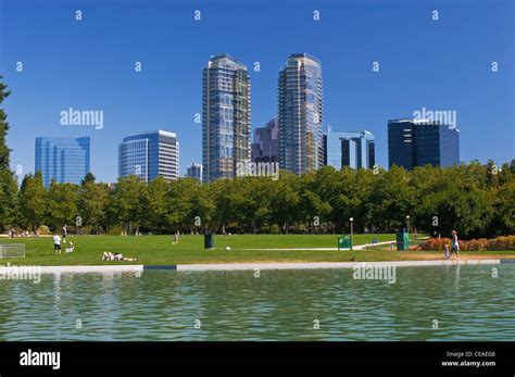 Bellevue Skyline From Downtown Park Bellevue Washington USA Stock Photo ...