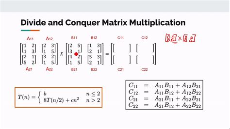 Divide and Conquer Matrix Multiplication - YouTube