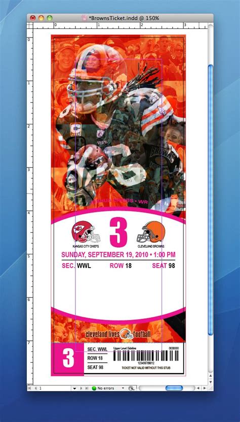 Designing The 2010 Cleveland Browns Season Tickets | Sports ticket ...