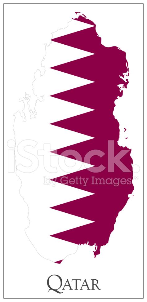 Qatar Flag Map Stock Vector - FreeImages.com