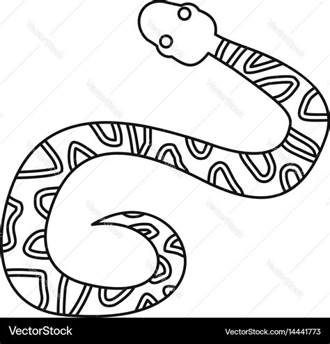 Snake icon outline style Royalty Free Vector Image