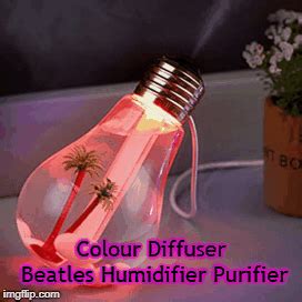 Highpot Lamp Shape Decorative Lights USB Air 7 Colour Diffuser Beatles Humidifier Purifier ...