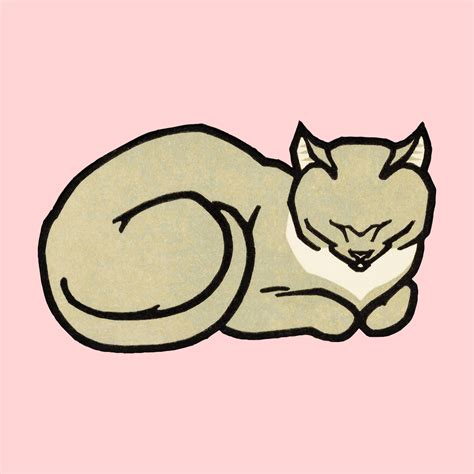 Sleeping Cat (1918) by Julie de Graag (1877-1924). Original from the ...