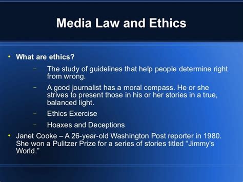 Media law & ethics