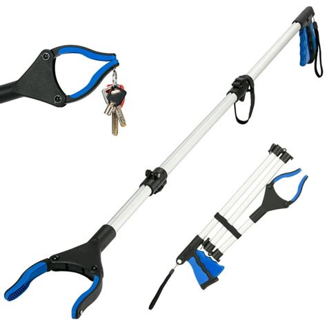 "43.5"" Foldable Reacher Grabber Tool, Grip Aid, Pickup Stick, Trash ...