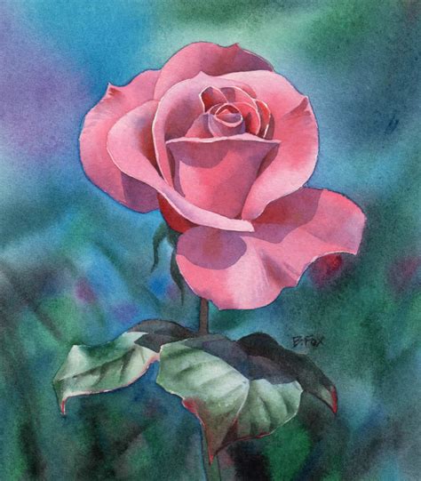 Watercolour Painting Demonstration - Perfectly Pink Rose