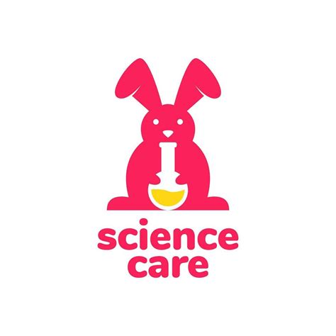 animal pets rabbit laboratory glass science mascot logo design vector 25946123 Vector Art at ...