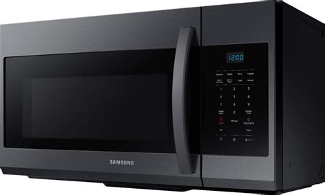 Samsung 1.7 Cu. Ft. Over-the-Range Microwave Black Stainless Steel ME17R7021EG - Best Buy