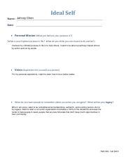 Ideal Self Worksheet.pdf - Ideal Self Johnny Chen Name: _ Date ...