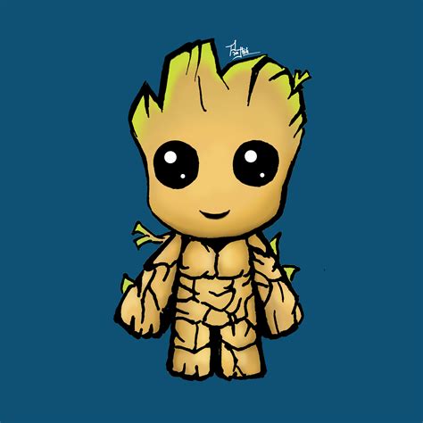 Cute Groot - Digital Art Vector Icon by PratLegacy on DeviantArt