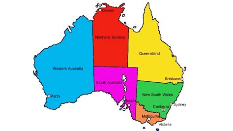Australia Map with Names PNG Image for Free Download