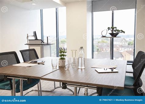 Table in Empty Office Meeting Room Stock Image - Image of room, indoors: 79847421