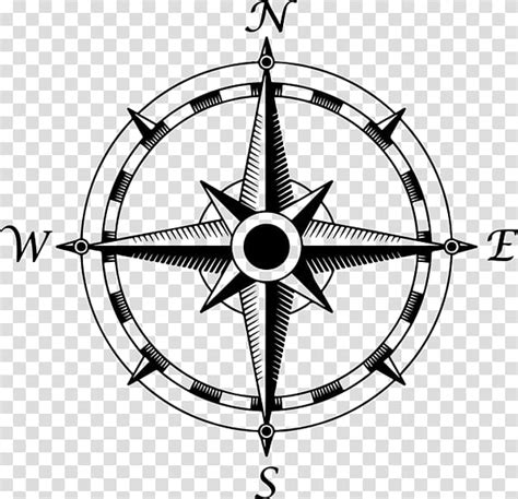 Compass Rose Clipart Black And White - Foto Kolekcija