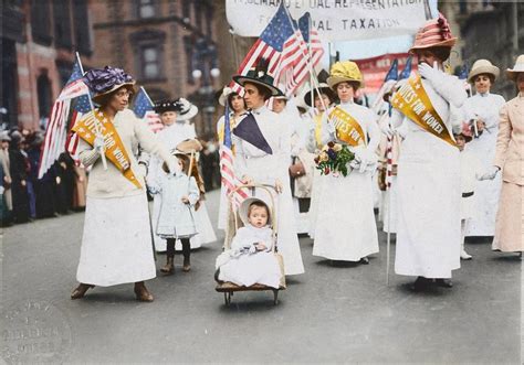 Youngest parader in a NYC Suffrage Parade, 1912 (colorized by Sanna Dullaway) | Women in history ...