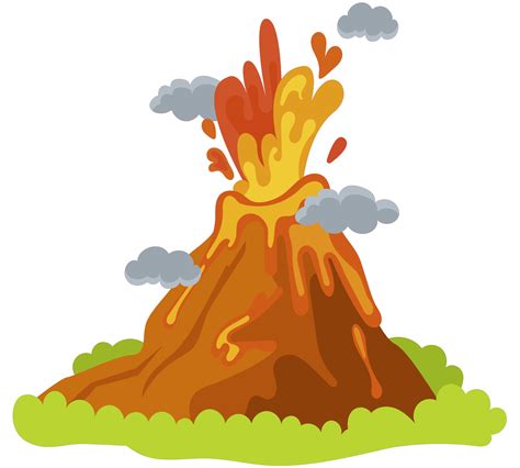 Vinyl 18" x 20" Volcanic Eruption Explosion Kids Bedroom Wall Decoration Cartoon Style Art ...