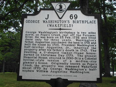 George Washington Birthplace National Monument - Historical Marker ...