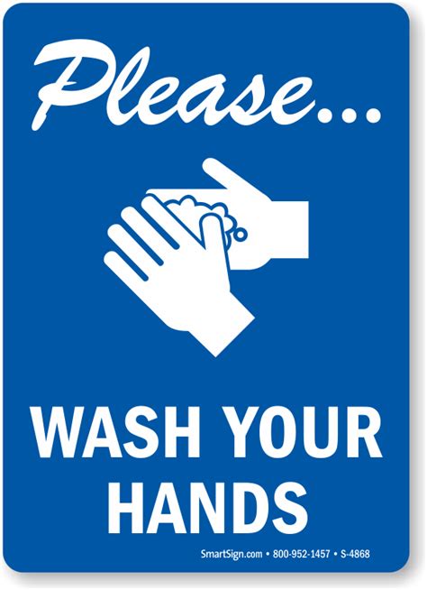 Please Wash Your Hands Vertical Sign | Free PDF, SKU: S-4868