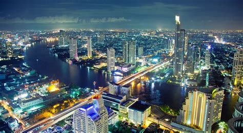 Bangkok skyline at night Foto & Bild | architektur, stadtlandschaft, stadtlandschaften bei nacht ...