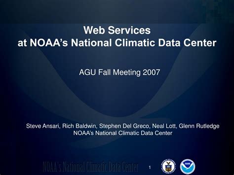 PPT - Web Services at NOAA’s National Climatic Data Center PowerPoint ...