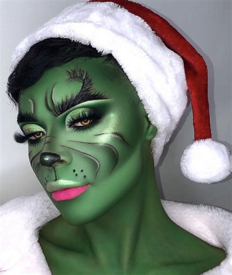 Creative makeup looks | Creative halloween makeup, The grinch makeup, Creative makeup looks