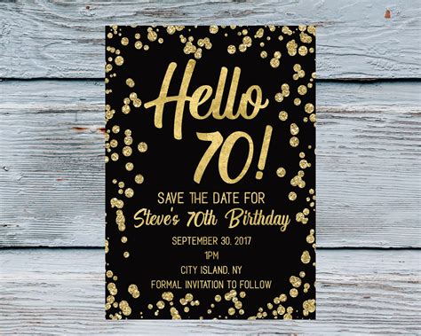 Invitations 70Th Birthday Party Templates