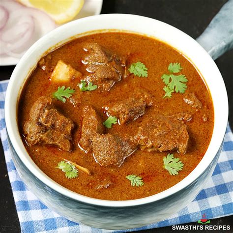 Goat Curry Recipe (Chettinad Goat Kulambu) - Swasthi's Recipes