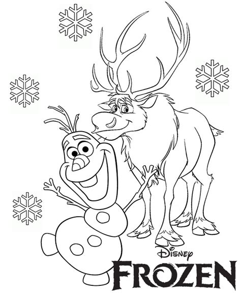 Frozen Coloring Pages Olaf And Sven Images