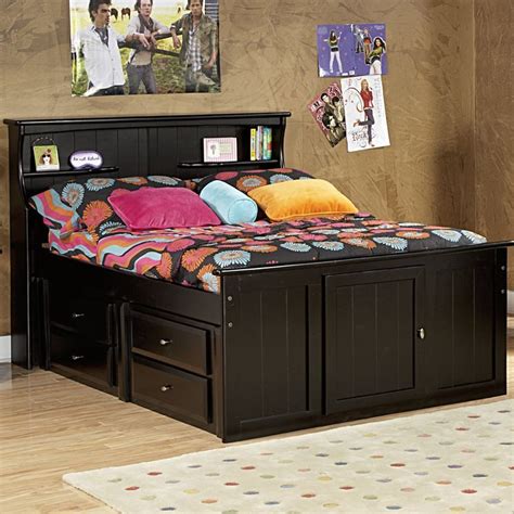 Full Mate's Bed with Bookcase Headboard and Storage $1199 | Furniture ...