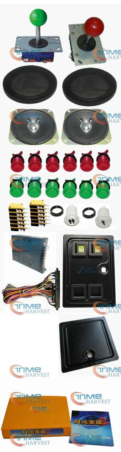 Arcade parts Bundles kit With 400in1 game PCB,power supply,Joystick,button,up & low coin door ...